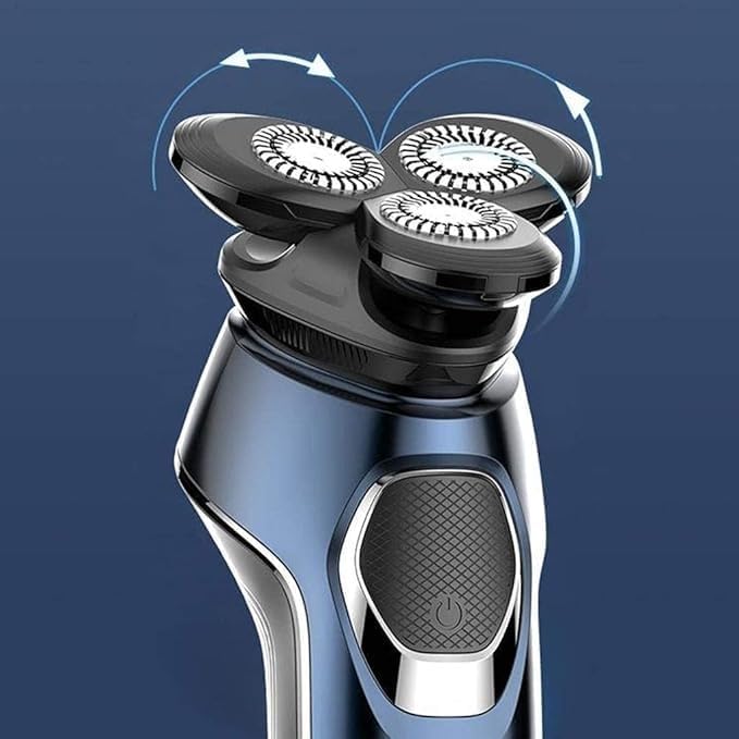 Electric Razor, Electric Shavers for Men, Dry Wet Waterproof Mens Rotary Facial Shaver, Face Shaver Cordless Travel USB Rechargeable with Beard Trimmer LED Display for Shaving Husband Dad