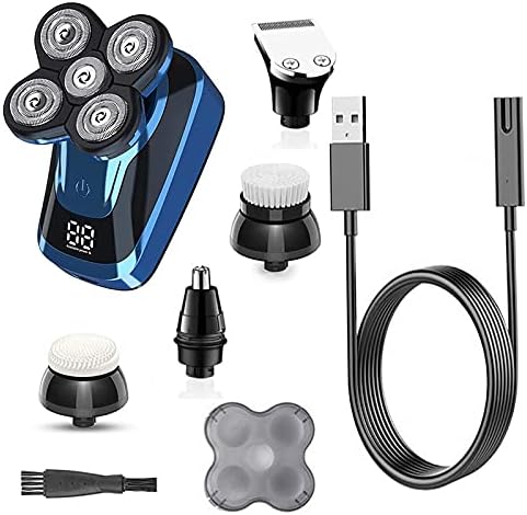 Electric Razor for Men, 5 In 1 Facial&body Waterproof Men Grooming Set Electric Shaver Hair Trimmer Electric Razor Beard Bald Shaving Machine Rechargeable