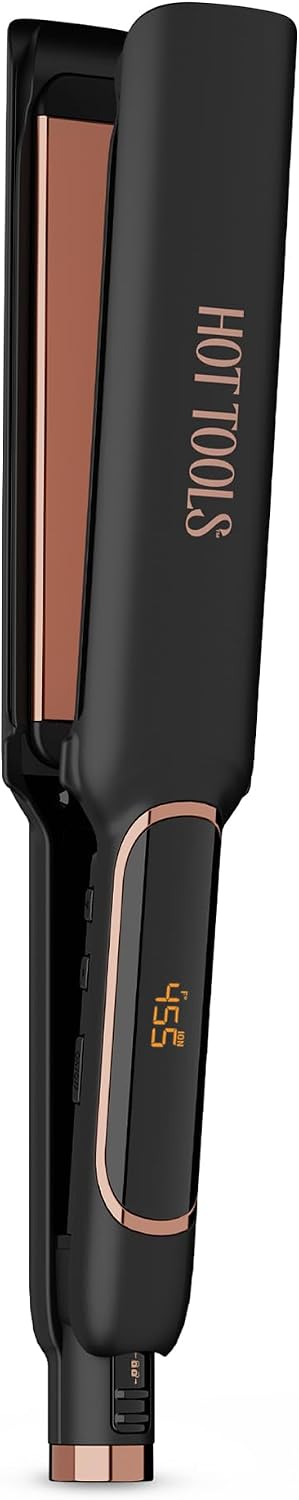 HOT TOOLS Professional Rose Gold Digital Extra Long Flat Iron, 1-1/2 inch