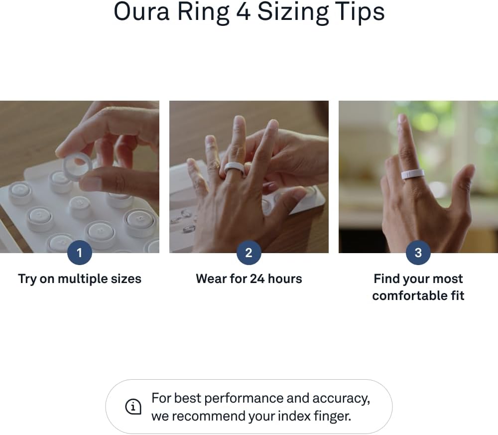 Oura Ring 4 - Ceramic Cloud - Size 5 - Sleep, Activity, Women's Health, AI Advisor, Up to 8 Days of Battery Life, Size Before You Buy, Android & iOS Compatible