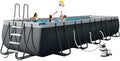 INTEX 26357MZ 20ft x 10ft x 52in Ultra XTR Deluxe Rectangular Above Ground Swimming Pool Set, Includes 1500 GPH Sand Filter Pump, SuperTough Puncture Resistant, Rust Resistant, Easy to Assemble