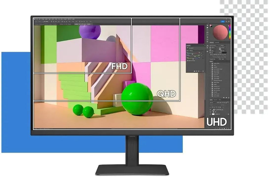 Samsung 27' ViewFinity S8 Series Monitor, 4K UHD(3840 x 2160), 60Hz, 5ms, Height Adjustable Stand, DisplayPort, HDMI, USB, Black, with HDMI Cable