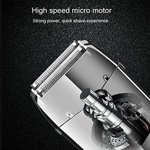 Electric Razors for Men, Waterproof Powerful Rechargeable Electric Shaver for Men Beard Hair Electric Razor Bald Shaving Machine and Finishing Fade (Color : Gold)