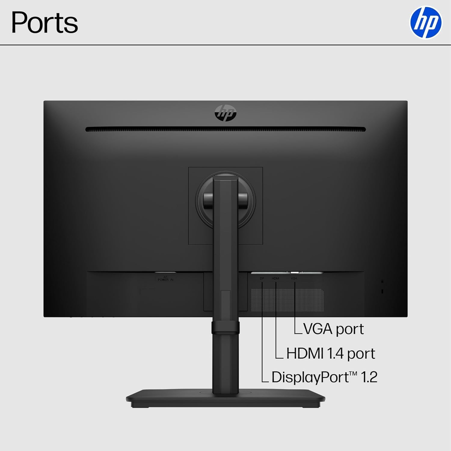 HP 27' IPS LED FHD Monitor - Built-in Dual 2W Speakers - 100Hz - HDMI, DisplayPort, VGA - Series 2025 Office Monitor - Eye Ease with Eyesafe Certification, Black, w/HDMI
