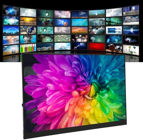 Sxhlseller 16 Inch Touchscreen Portable Monitor, HD 1920x1200 60Hz Touch Monitor with Type C Port, Multi Compatibility, Built in Dual Speakers Monitor for Gaming