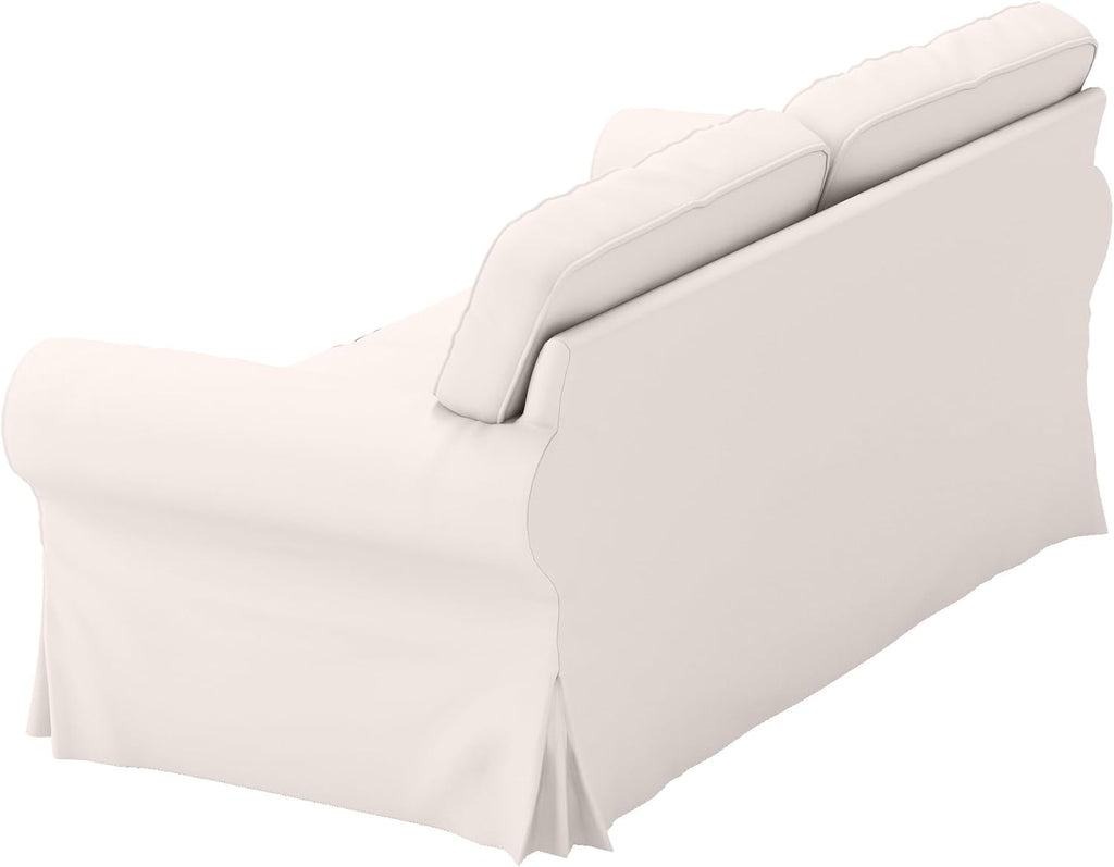 Sofa Covers Compatible with IKEA Ektorp 2 Seat Loveseat Sofa Slipcovers (Polyester Beige, Ektorp Loveseat)