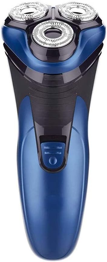 Electric Shavers for Men-Rechargeable Rotary Razor Wet and Dry Face Shaver IPX7 Waterproof 3-Blade Cordless Shavers with Pop-up Trimmer,Blue