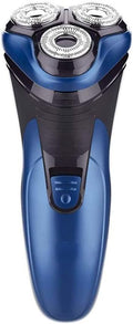 Electric Shavers for Men-Rechargeable Rotary Razor Wet and Dry Face Shaver IPX7 Waterproof 3-Blade Cordless Shavers with Pop-up Trimmer,Blue