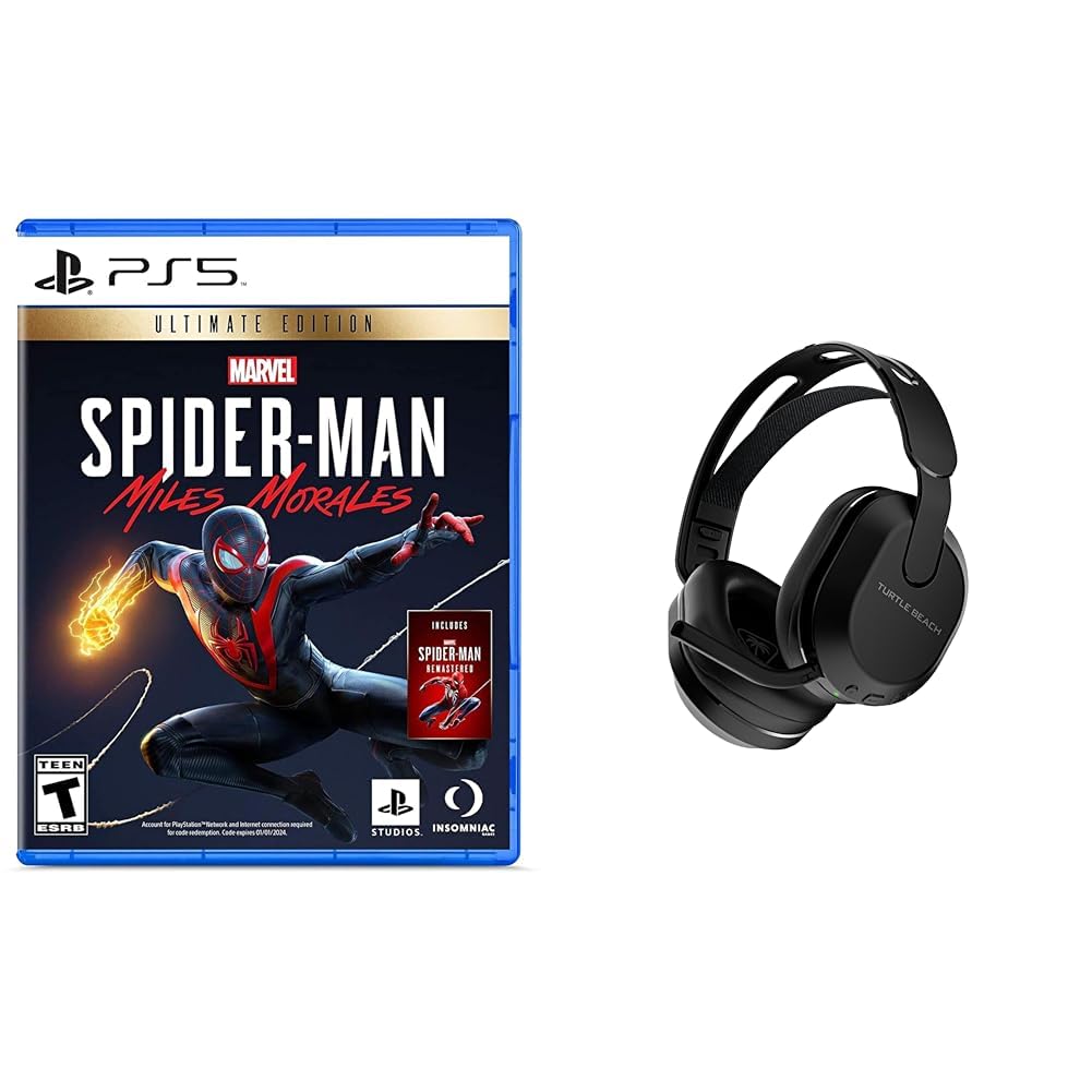 Turtle Beach Stealth 500 Wireless Amplified Gaming Headset for PS5, PS4, PC, Nintendo Switch, & Mobile â€' 40-Hr Battery, Bluetooth, Memory Foam Cushions, Flip-to-Mute Mic, EQ Presets â€' Black