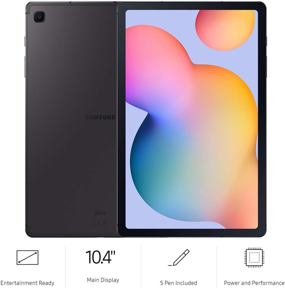Samsung Galaxy Tab S6 Lite 10.4-inch , 64GB WiFi Tablet Oxford Gray - SM-P610NZAAXAR - S Pen Included (Renewed)