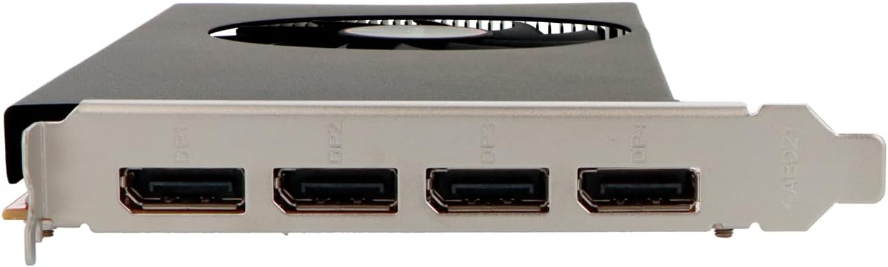 VisionTek AMD Radeon RX 550 4GB GDDR5 for PC – Computer Graphics Card: Supports 4k Monitor Resolution – x4 DisplayPort Outputs, PCI Express 3.0, DirectX 12, Bus-Powered - 901458
