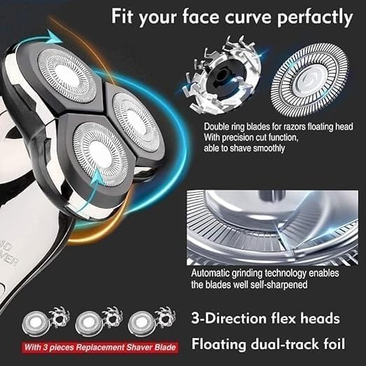 Electric Razor for Men's, Men's Electric Shaver,Electric Shaver for Men,Beard and Mustache Trimmer,Washable and USB Charging Shaving Machine