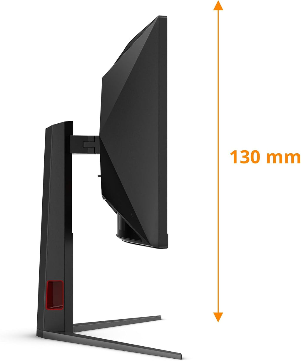 AOC Gaming CU34G4Z - 34 inch WQHD Curved Monitor, 240 Hz, FreeSync Prem., HDR400 (3440 x 1440, 1ms GtG, 2X HDMI 2.1, 1x DisplayPort 1.4, USB Hub) Black-Red