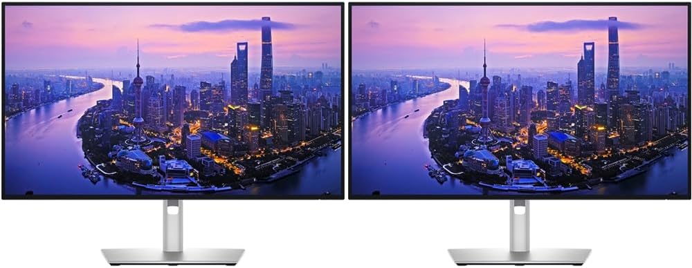 Dell U2725QE UltraSharp 27' 4K UHD 3840x2160 120Hz IPS Black Thunderbolt Hub Dual Monitor Bundle