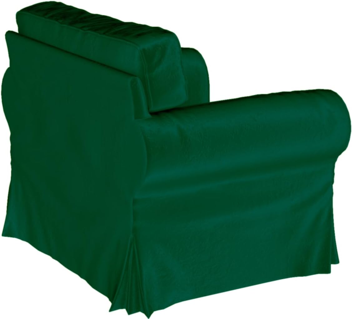 Velvet Pets Friendly Sofa Covers Custom Made Compatible for IKEA Ektorp Sofa Slipcovers (Velvet Green Ektorp Chair)