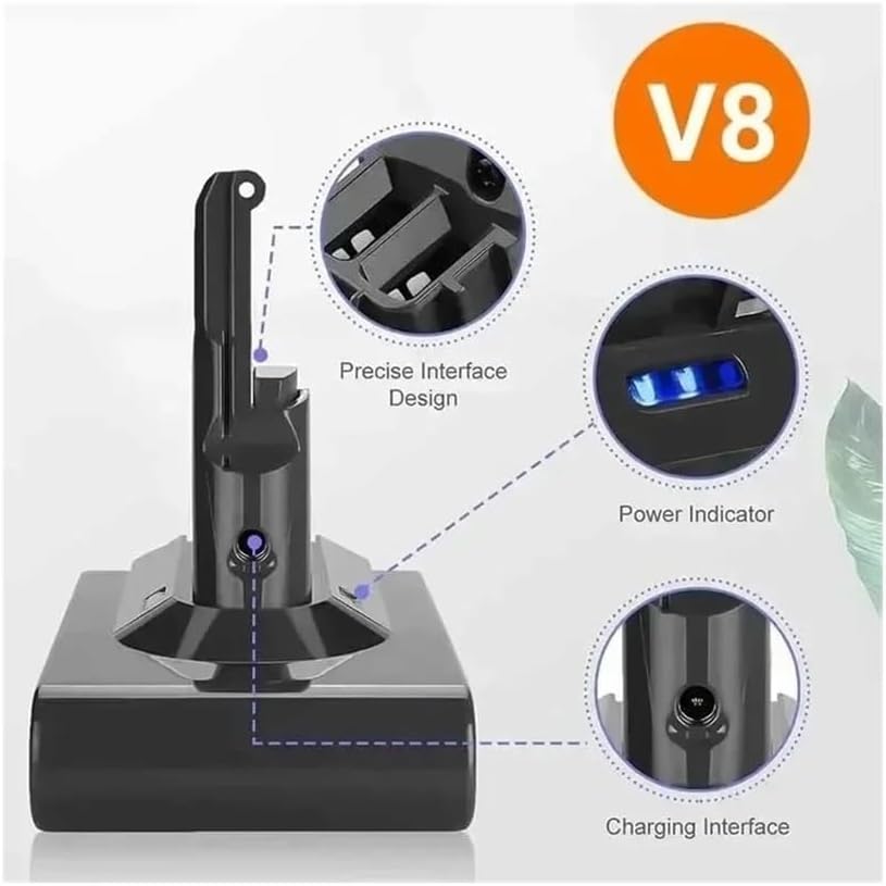 Compatible for Dyson V6 V7 V8 V10 V11 V12 12.8mAh Battery Vacuum Cleaner Battery SV12 Battery for Cyclone Animal Cyclone Total Clean(V11 9800mAh 1pcs)