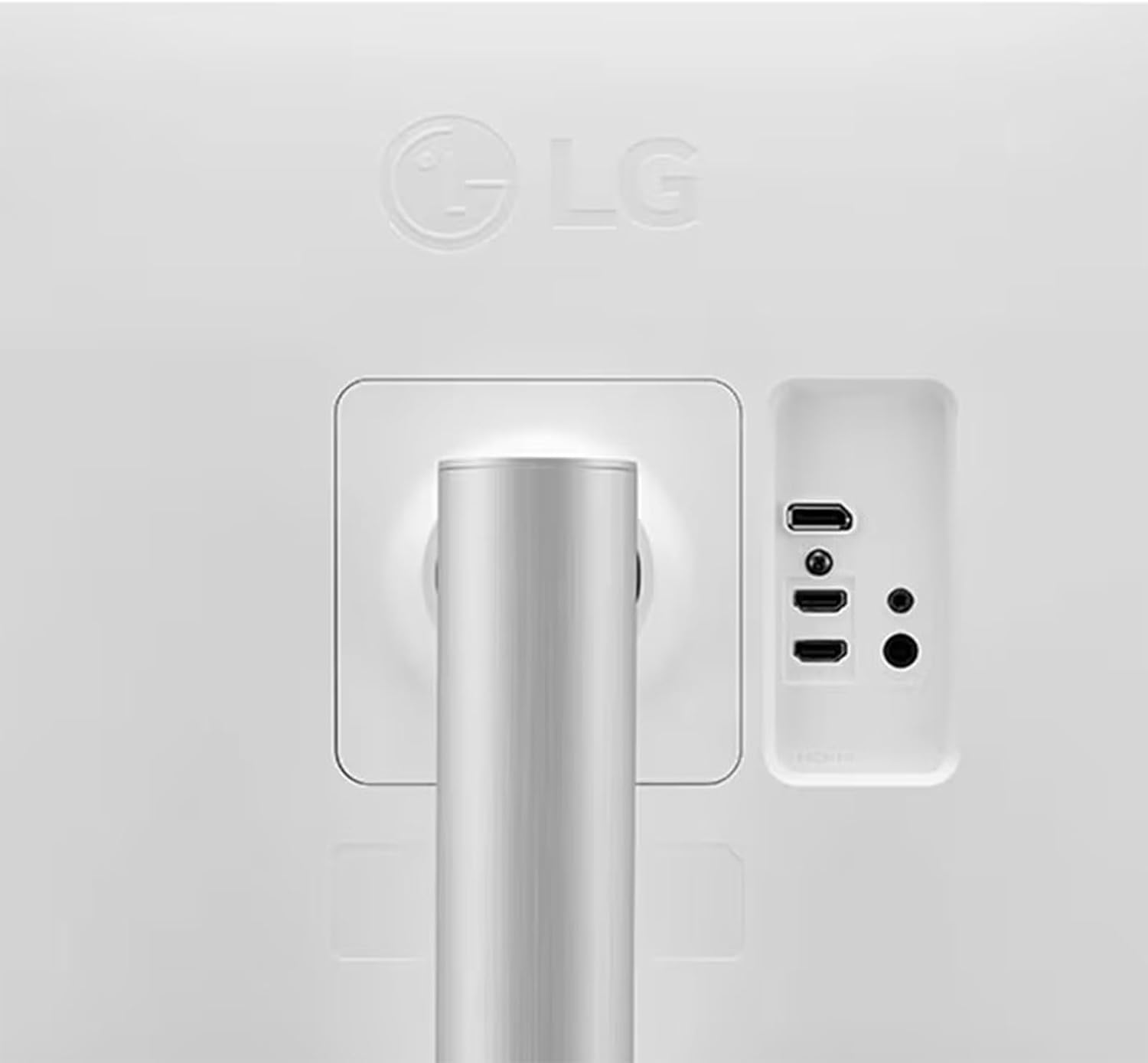 LG 27' 4K UHD Monitor, IPS Display, VESA DisplayHDR 400, 95% DCI-P3, Dynamic Action Sync, Black Stabilizere, Height/Tilt/Pivot Stand, for Gaming and Offic, White/Silver