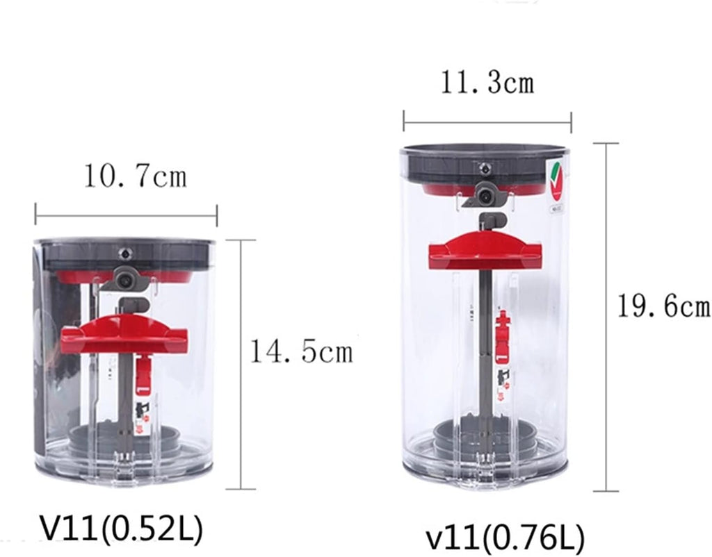 Compatible for Dyson V11 Dust Bin Accessories Cyclone Dust Collector Robot Vacuum Cleaner Dust Cup Filter Bucket Replacement Parts (Color : 1 PCS(22cmheight))