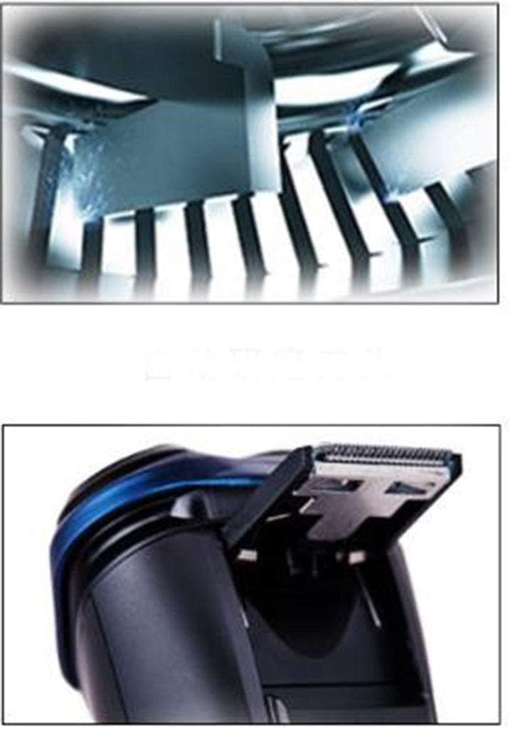Electric Shavers for Men-Rechargeable Rotary Razor Wet and Dry Face Shaver IPX7 Waterproof 3-Blade Cordless Shavers with Pop-up Trimmer,Blue