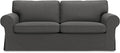 Ektorp Loveseat Cover Replacement for IKEA Ektorp Sofa Cover, Ektorp Couch Cover,Ektorp 2 Seat Sofa Cover(Daily Dark Grey)