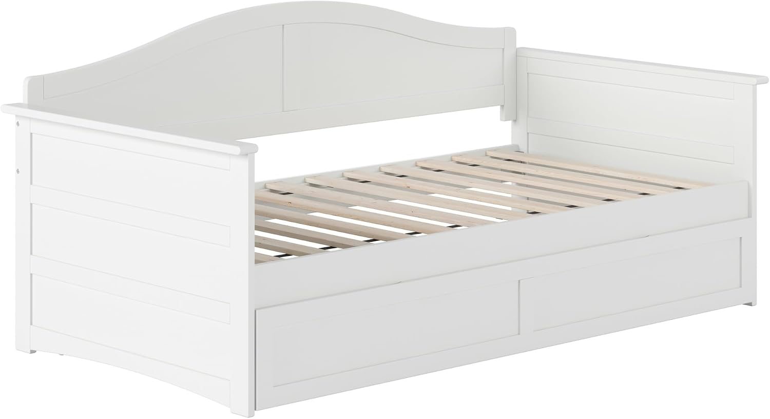 AFI, Acadia Twin Size Wood Daybed Frame with Twin Trundle, White