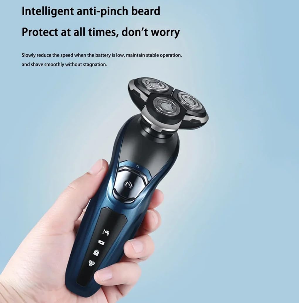 Head Shavers for Bald Men, 3 in 1 Electric Shaver for Men Portable Rechargeable Beard Trimmer Body Hair Shaver Wet Dry Washable Grooming Kit