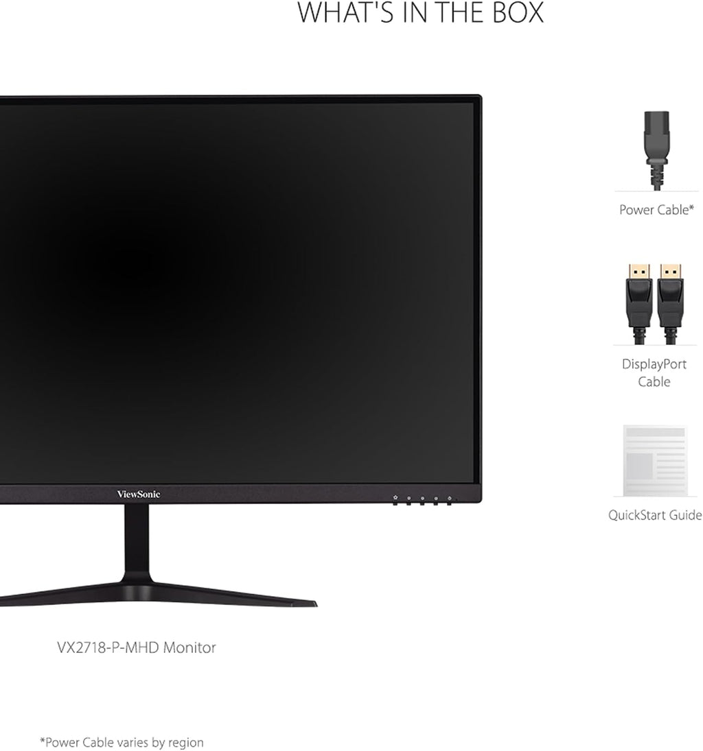 ViewSonic VX2718-P-MHD 27 Inch 1080p 1ms 165Hz Gaming Monitor with AMD FreeSync Premium, Eye Care, HDMI and DisplayPort (Renewed)