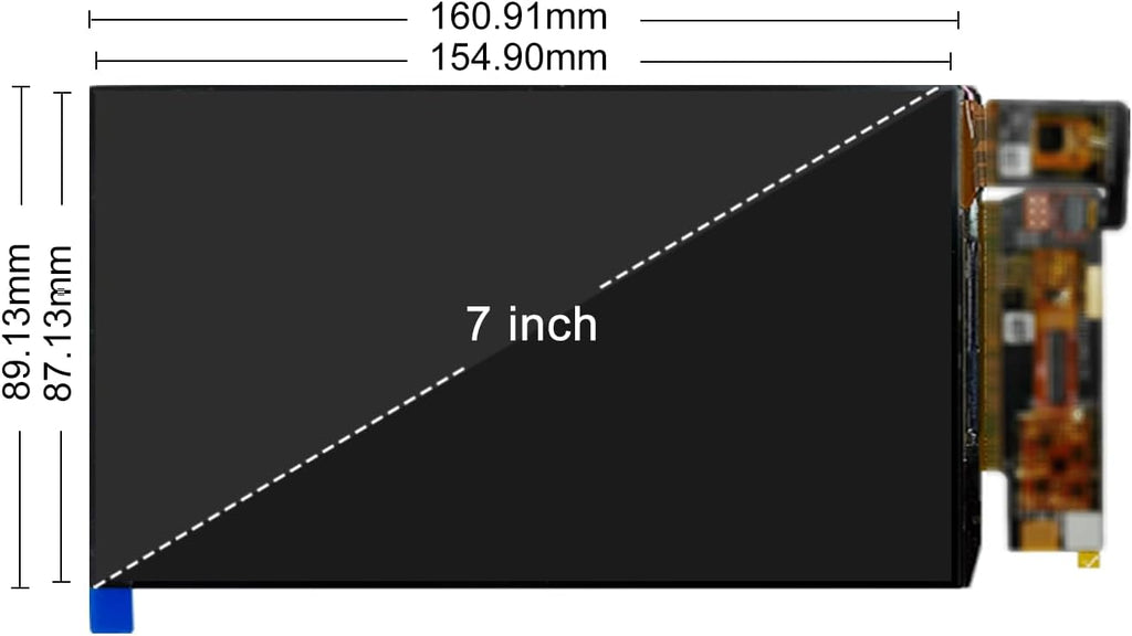 wisecoco AMOLED Display 7 Inch FHD 90Hz High Refresh Rate 850 Nits High Brightness IPS Touch Panel for Raspberry Pi 5/4 Laptop Camera Switch PS4/5 Gaming Display DIY Screen