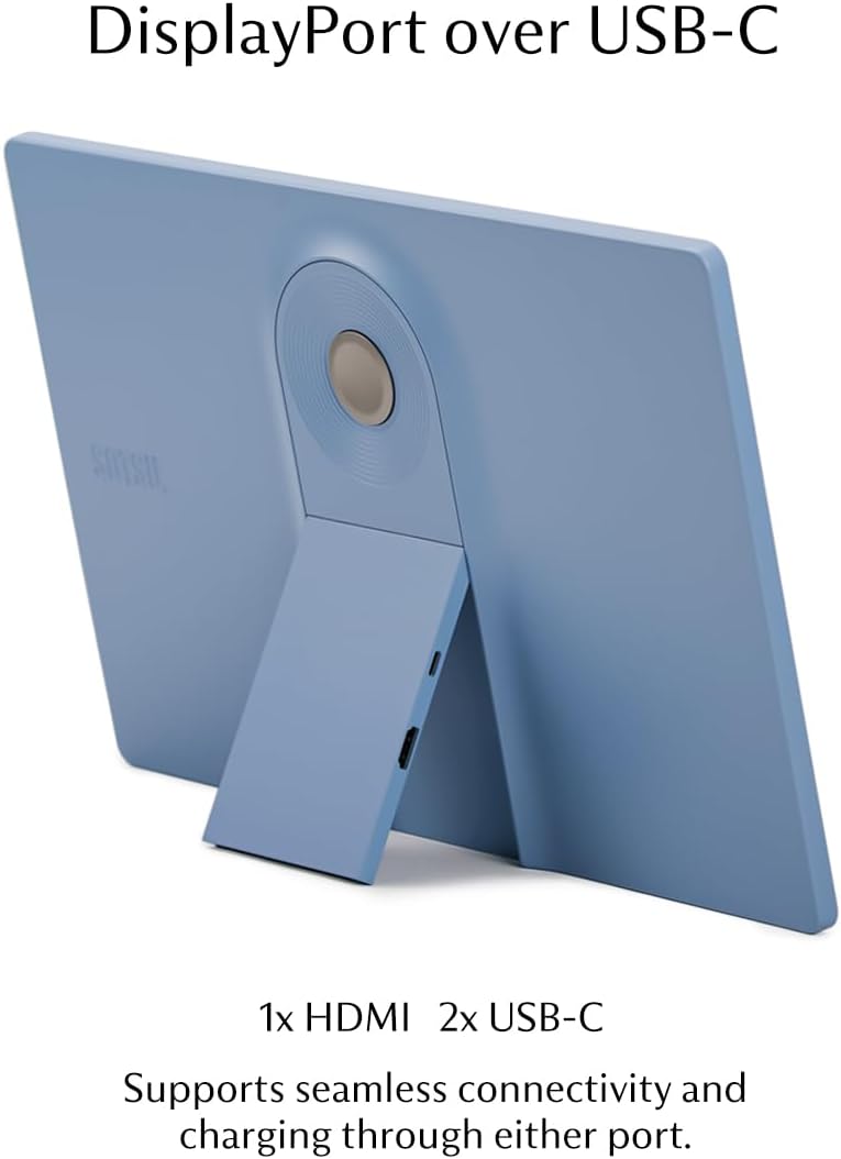 SOTSU SleekView 15.6' Portable Monitor | FHD 1920x1080 | 300 Nits | 100% sRGB | 60Hz | 6W | HDMI | USB-C | Lightweight | Gaming | Laptop | Smartphone | Travel | Sleek & Stylish Design