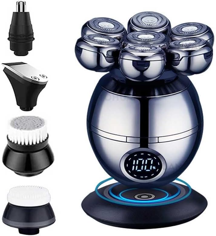Head Shavers for Bald Men, 7D Floating Cutter Head Base Charging Portable Electric Shaver for Men Face Beard Trimmer Clipper Man Waterproof Shaving Machine