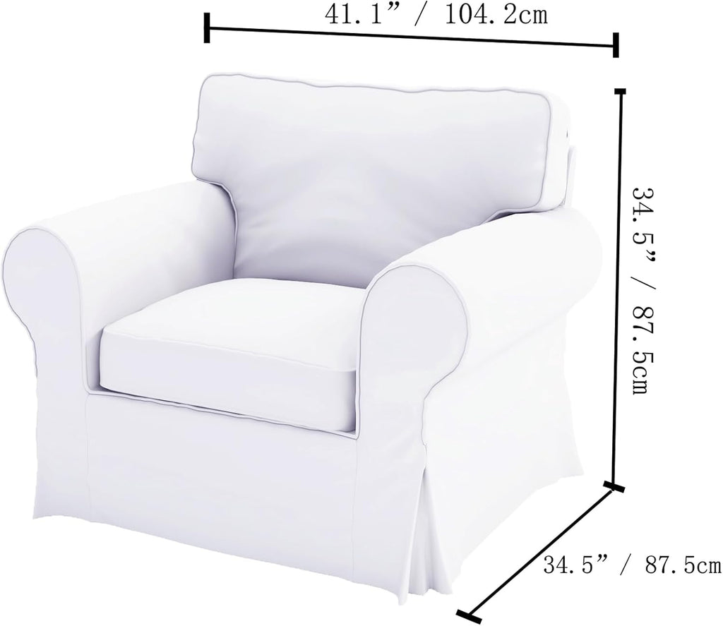 Velvet Pets Friendly Sofa Covers Custom Made Compatible for IKEA Ektorp Sofa Slipcovers (Velvet Green Ektorp Chair)