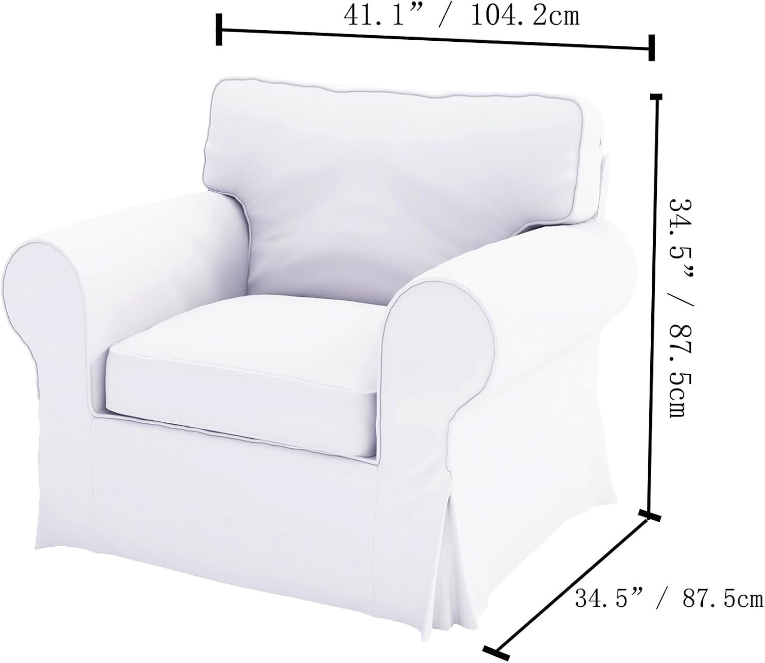 Velvet Pets Friendly Sofa Covers Custom Made Compatible for IKEA Ektorp Sofa Slipcovers (Velvet Green Ektorp Chair)