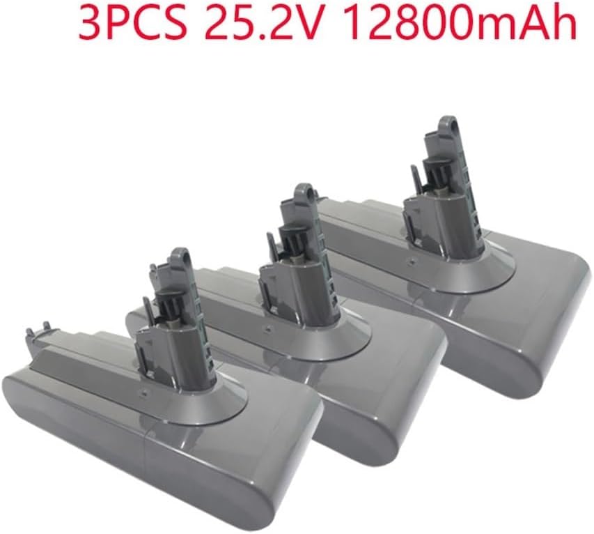 25.2V 12800MAh V11 Screw-Mounted Vacuum Cleaner Lithium-ion Battery Suitable Compatible for Dyson SV14 Absolute V11Animal V11Torque(1PCS 12800mAh)