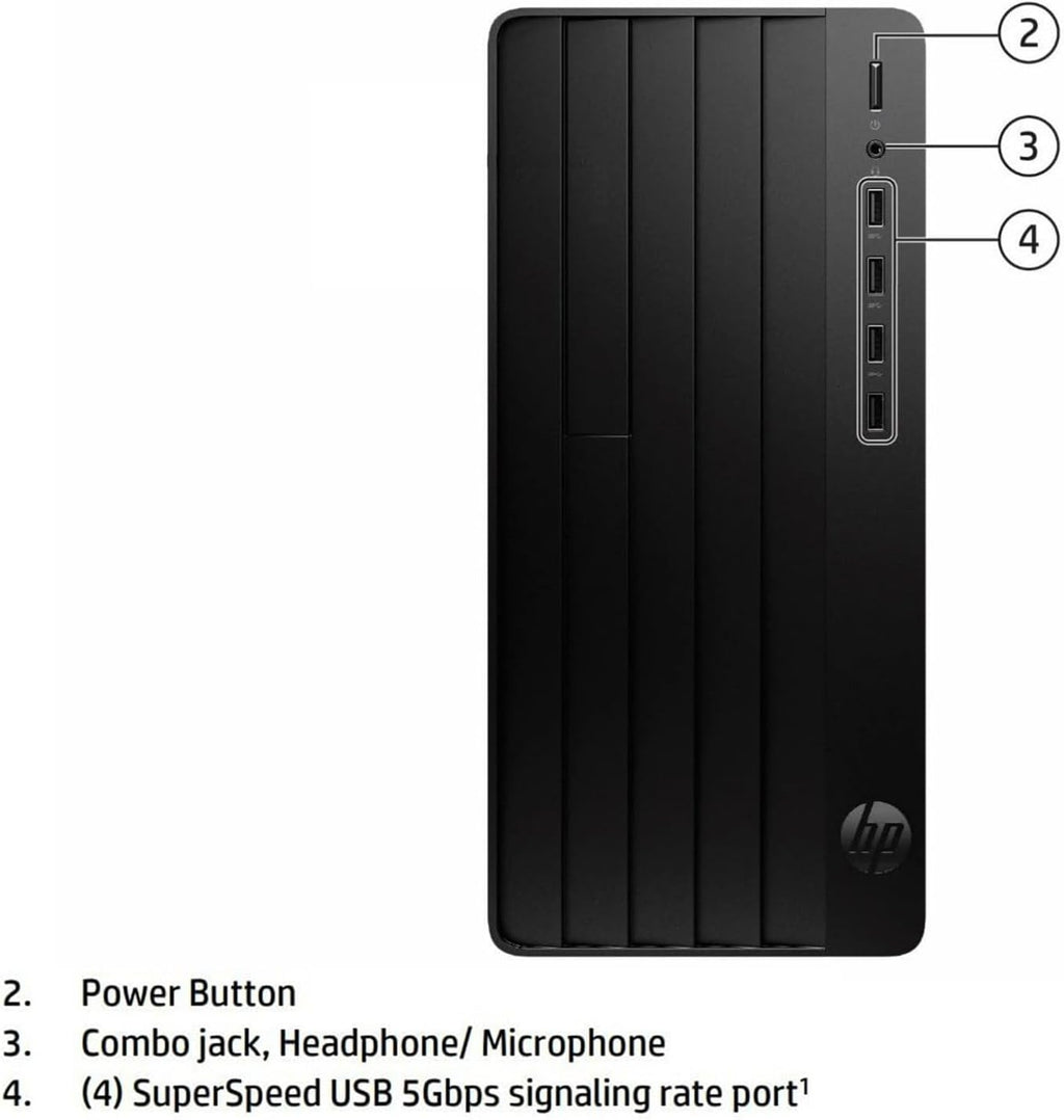 HP Desktop Computer Tower PC - Intel i5-12500T 6-Core, 64GB DDR4 RAM, 1TB PCIe SSD, Windows 11 Home, WiFi, Bluetooth, HDMI, Business Ready with Keyboard Mouse, Jet Black