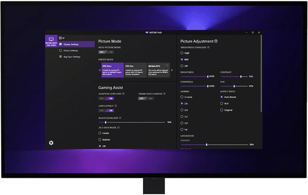 Sony (Refurbished SDM27Q10SB 27 inch INZONE M10S OLED QHD 1440p HDR 480Hz Gaming Monitor (Renewed)
