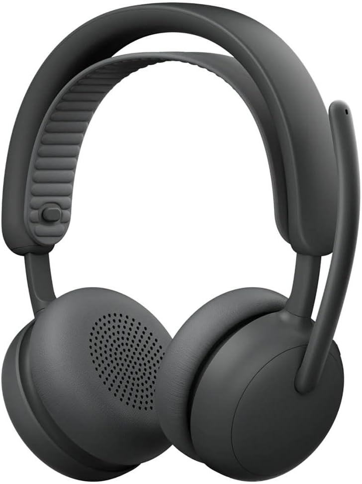 Logitech Zone Wireless 2 ES - Noise-Canceling Wireless Headset with Adaptive Hybrid ANC, Bluetooth, Graphite