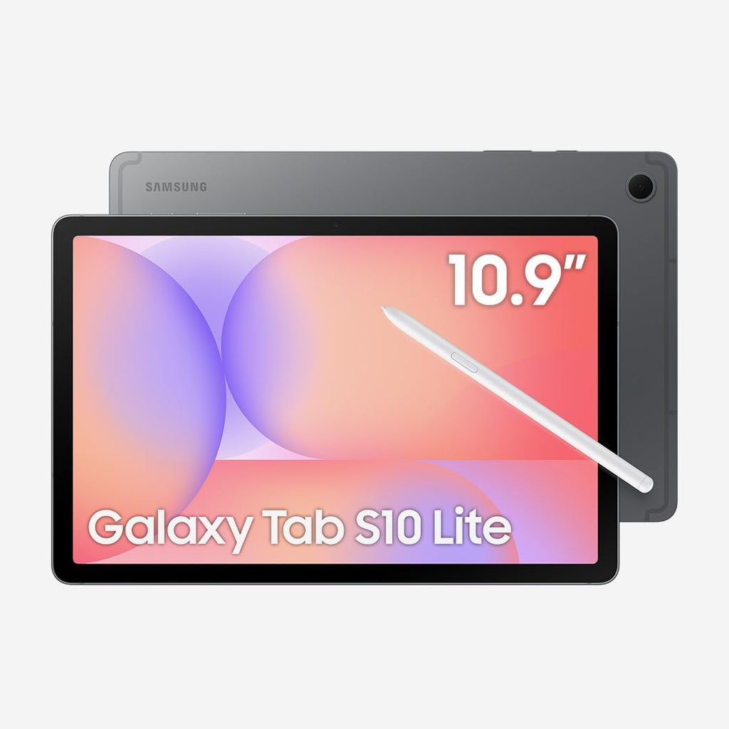 SAMSUNG Galaxy Tab S10 Lite with S-Pen | 128GB, 6GB RAM, Wi-Fi Only | 10.9' 90Hz LCD, Android 15 WiFi 6 Tablet, All Day Battery | International Model X400 | 256GB SD Card Bundle, Gray