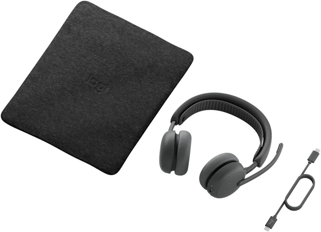 Logitech Zone Wireless 2 ES - Noise-Canceling Wireless Headset with Adaptive Hybrid ANC, Bluetooth, Graphite