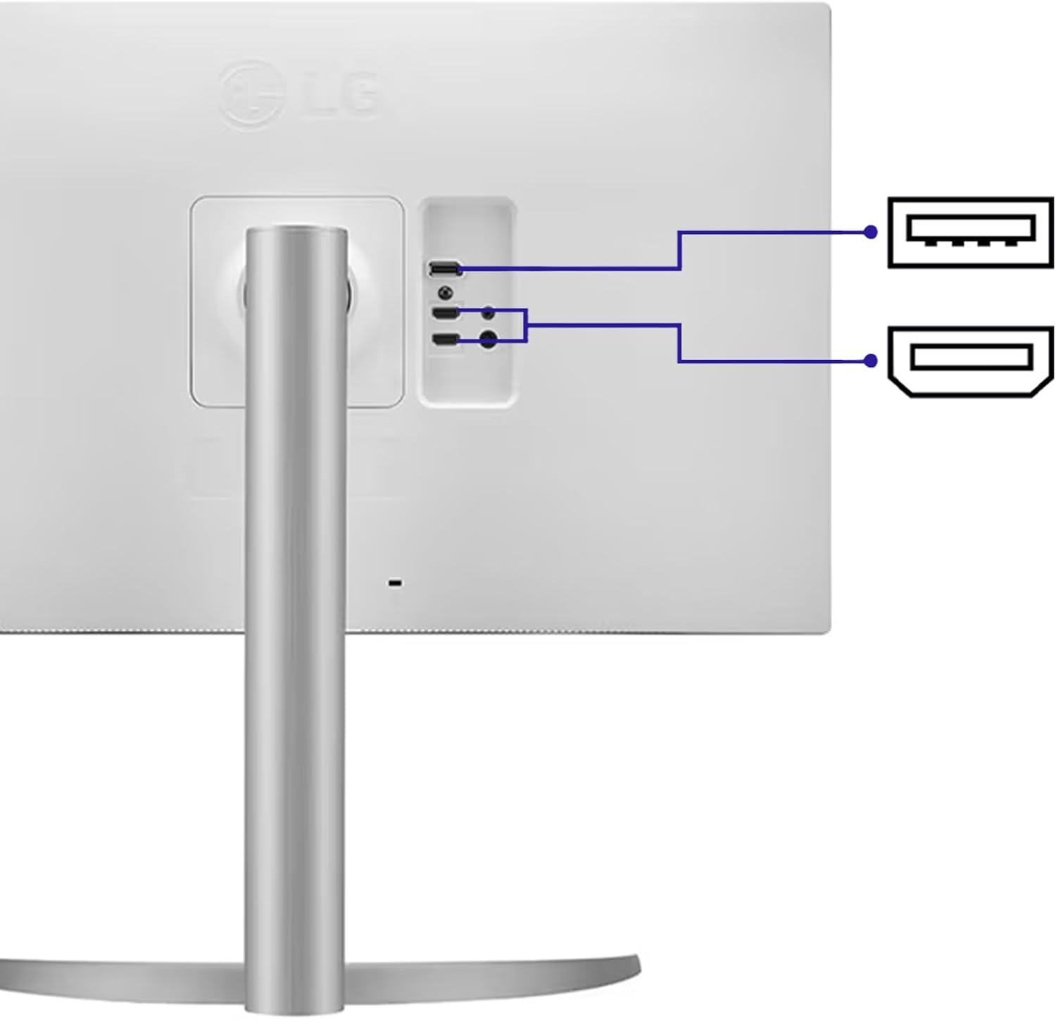LG 27' Ultrafine 4K UHD (3840 x 2160) Monitor, 60Hz, VESA DisplayHDR™ 400, 5ms, Dynamic Action Sync, Flicker Safe, HDMI & DisplayPort, VESA Mount, Tilt/Height/Pivot Adjustable, White