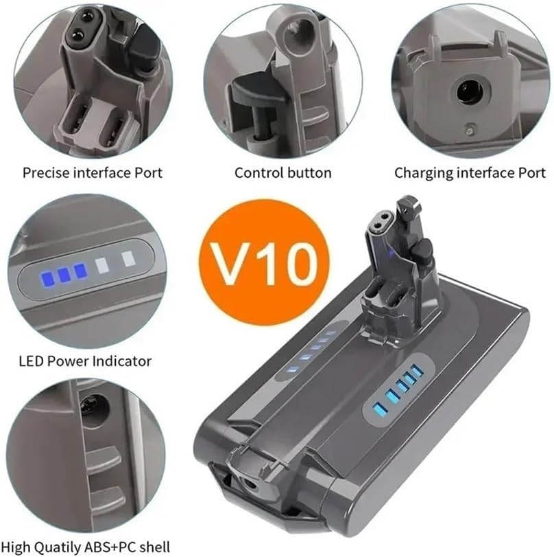 Compatible for Dyson V6 V7 V8 V10 V11 V12 12.8mAh Battery Vacuum Cleaner Battery SV12 Battery for Cyclone Animal Cyclone Total Clean(V11 9800mAh 1pcs)