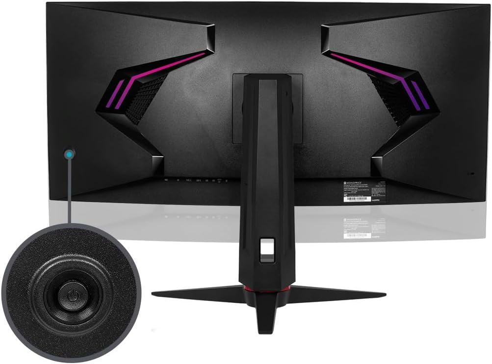 CrystalPro by Monoprice 34' Curved 1000R Ultrawide 1440P Monitor, 3440 x 1440P @ 165 Hz, 2ms (OD) VA Panel with USB Type‑C PD 65W and Height‑Adjustable Stand for Business & Gaming