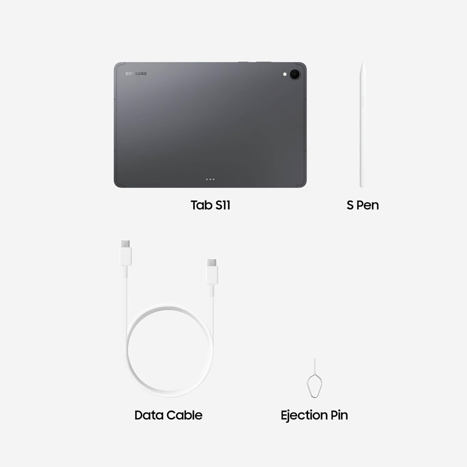 Samsung Galaxy Tab S11 128GB WiFi Android Tablet, Dynamic AMOLED 2X Display, 3nm MediaTek Processor, Galaxy AI, IP68, High Performance, Premium 11' AMOLED Screen, Slim, Portable Design, Gray