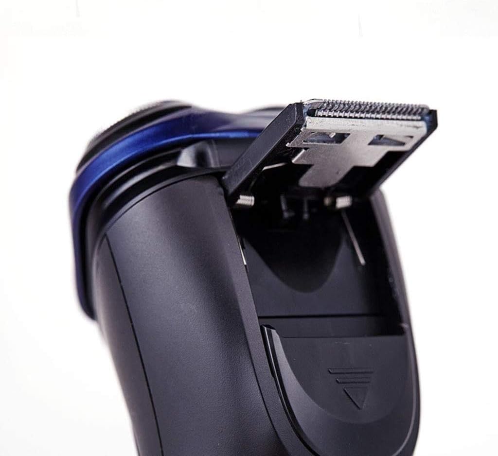 Electric Shavers for Men-Rechargeable Rotary Razor Wet and Dry Face Shaver IPX7 Waterproof 3-Blade Cordless Shavers with Pop-up Trimmer,Blue