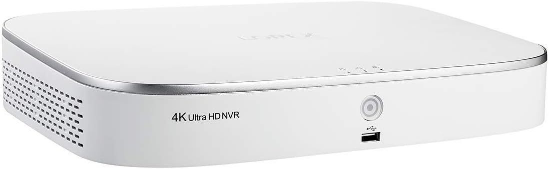 Lorex N841A81 Series 8 Channel 4K HD 1TB IP Ultra HD Security System Network Video Recorder (NVR) with Smart Motion Detection and Voice Control, White