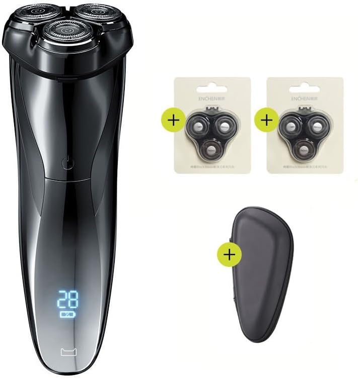 Head Shaver for Men, Electric Shavers for Men Face Shaver with Popup Trimmer Rechargeable Wet & Dry Dual Use IPX7 Waterproof (Color : Black Set 2)