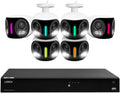 Lorex Fusion 4K 8MP 16 Camera Capable (Wired or Fusion Wi-FI) 2TB NVR System w/ 4 IP Dual Lens Cameras, Security Lighting, Motion Detection, Panoramic View, Color Night Vision, 2-Way Talk (6 Cam)