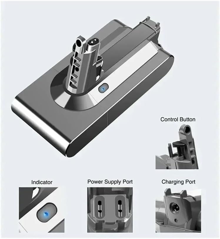 LINGYUE 12800mAh 25.2V Lithium-Ion Rechargeable Replacement Battery Compatible for Dyson V11/SV14 Vacuum Cleaner(12800mAh)