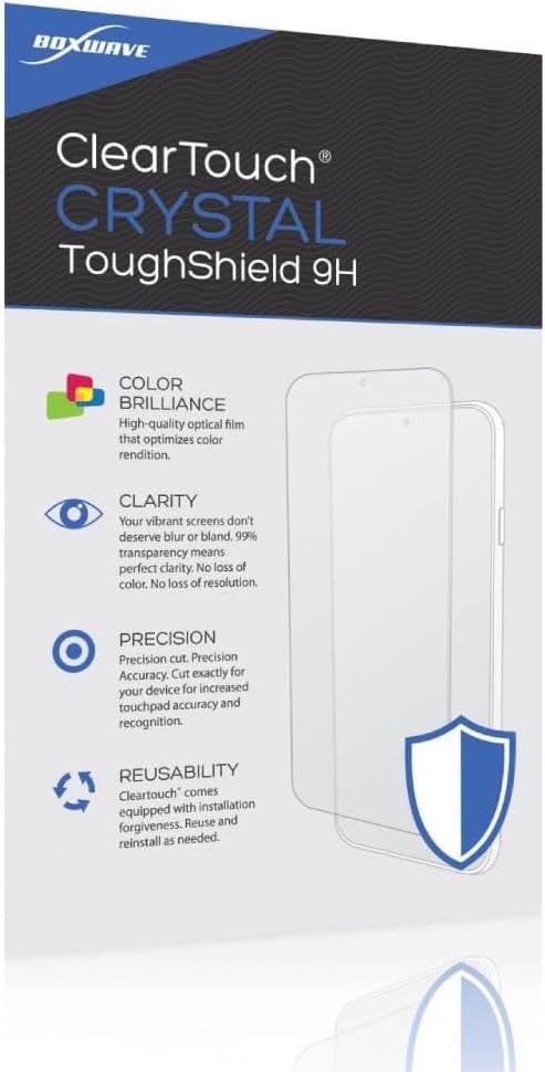 BoxWave Screen Protector Compatible with INFIEVO Gaming Monitor QHD Wide 1440p - ClearTouch Crystal ToughShield 9H (2-Pack), Clear 9H Tough Flexible Film Screen Protector