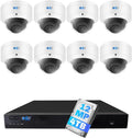 GW Security 16 Channel 12MP 4K @30FPS Face Recognition PoE Security Camera System with 8 x 12MP (4512x2512P) IP Color Night Vision Waterproof Microphone AI Dome Cameras, 10 Smart AI Functions