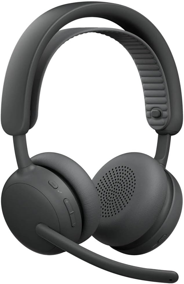 Logitech Zone Wireless 2 ES - Noise-Canceling Wireless Headset with Adaptive Hybrid ANC, Bluetooth, Graphite